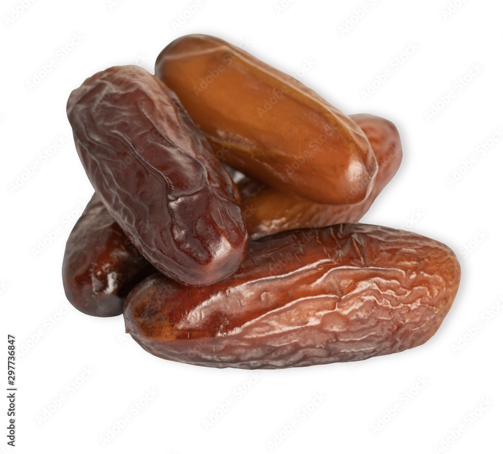 Fresh dates over white background Fresh dates over white background
