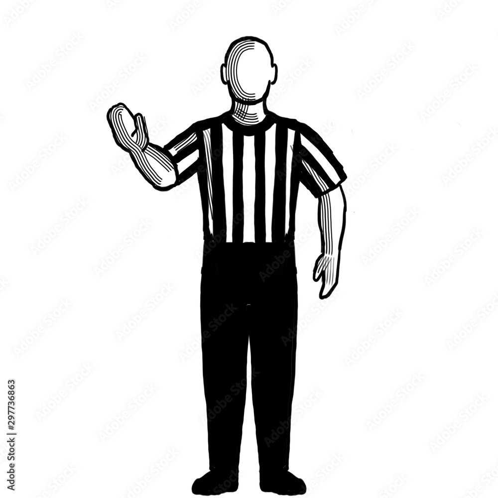 Basketball Referee 5 second Violation Hand Signal Retro Black And White what-is-a-3-second-violation-in-basketball