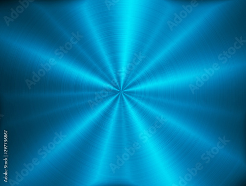 blu metal background with realistic circular brushed texture