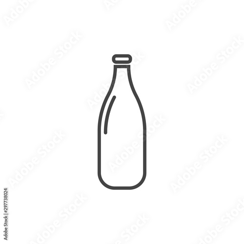 Milk bottle icon isolated design graphic vector