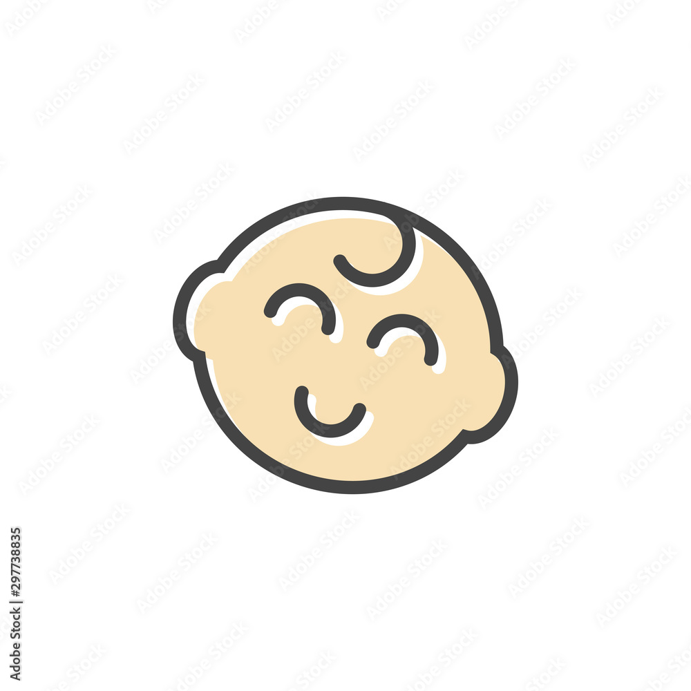 Baby head icon design template vector isolated Baby head icon design template vector isolated