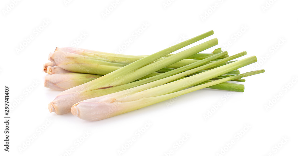 lemon grass on white background. lemon grass on white background.