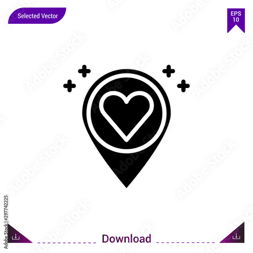 location icon vector . Best modern, simple, isolated, romance , logo, flat icon for website design or mobile applications, UI / UX design vector format