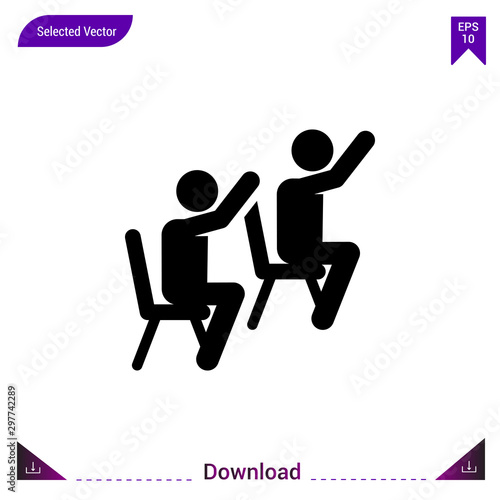 Black learning icon  vector.  Best modern , simple, isolated, school-pictograms , logo, flat icon for website design or mobile applications, UI / UX design vector format