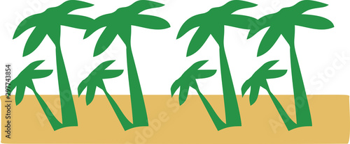 Fototapeta Naklejka Na Ścianę i Meble -  3D rendering - A tall coconut tree isolated over a white background use for natural poster or wallpaper design, 3D illustration Design.