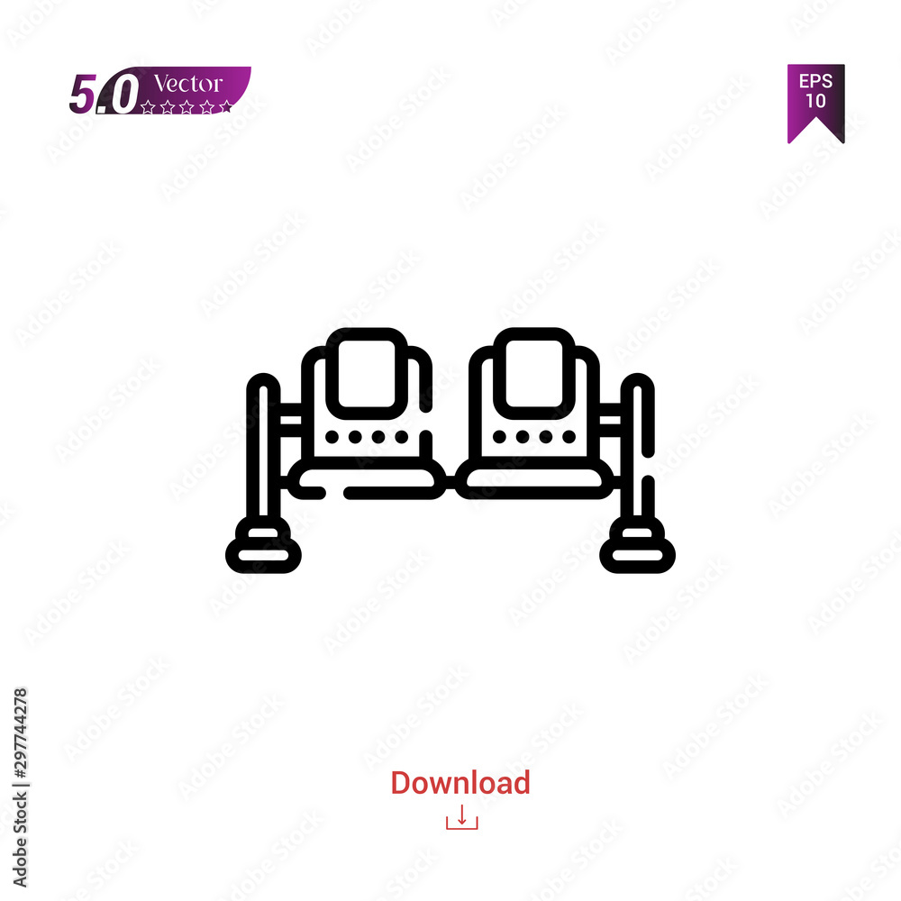 Outline Black bench icon. bench icon vector isolated on white background. city-park icons . Graphic design, mobile application, logo, user interface. EPS 10 format vector Outline Black bench icon. bench icon vector isolated on white background. city-park icons . Graphic design, mobile application, logo, user interface. EPS 10 format vector
