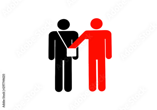 Beware of pickpocket vector illustration
