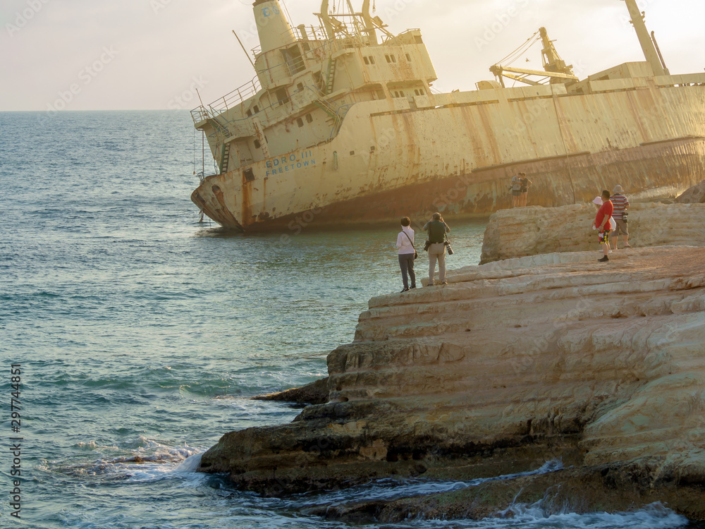 Fototapeta premium Old ship in Cyprus