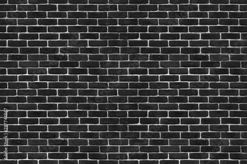 black brick wall pattern for texture or background