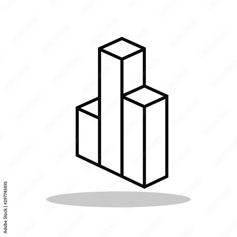 Graph bar icon in flat style. Analytics symbol for your web site design, logo, app, UI Vector EPS 10. Graph bar icon in flat style. Analytics symbol for your web site design, logo, app, UI Vector EPS 10.