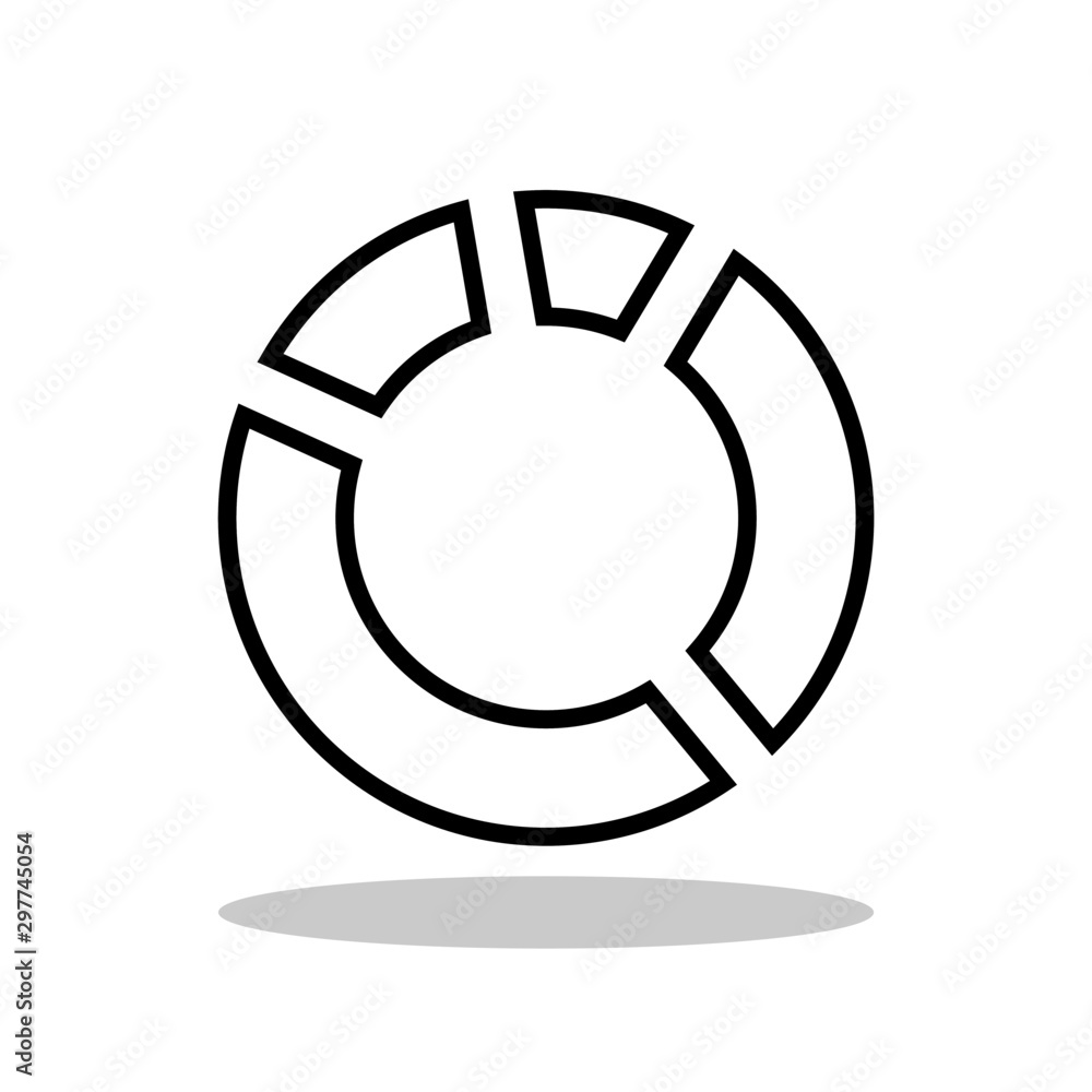 Pie chart icon in flat style. Chart / Analysis symbol for your web site design, logo, app, UI Vector EPS 10. Pie chart icon in flat style. Chart / Analysis symbol for your web site design, logo, app, UI Vector EPS 10.