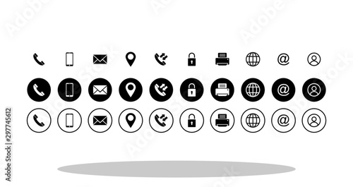 Contacts icon in flat style. Contact us symbol for your web site design, logo, app, UI Vector EPS 10.