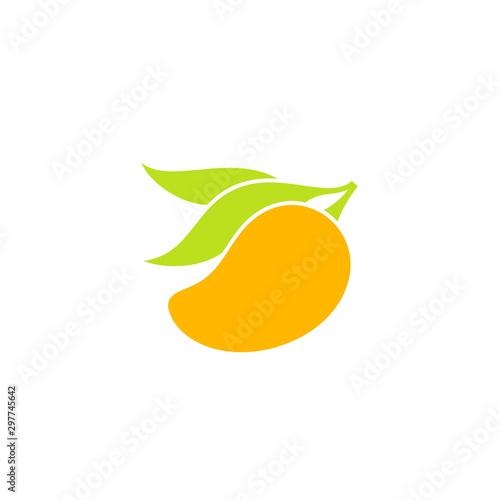 Mango. Logo. Tropical fruit