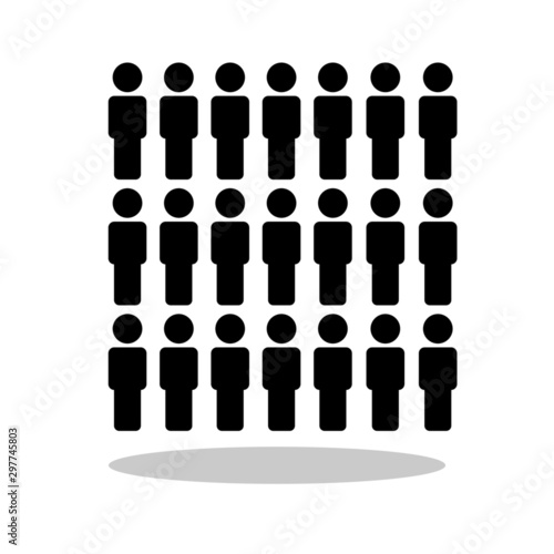 People icon in flat style. Group of people symbol for your web site design, logo, app, UI Vector EPS 10.