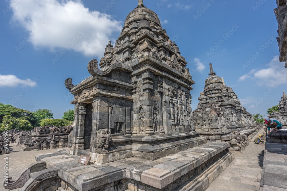 Candi Plaosan temple complex, Buddhist temple located in Bugisan village, Prambanan district, Klaten Regency, Central Java, Indonesia