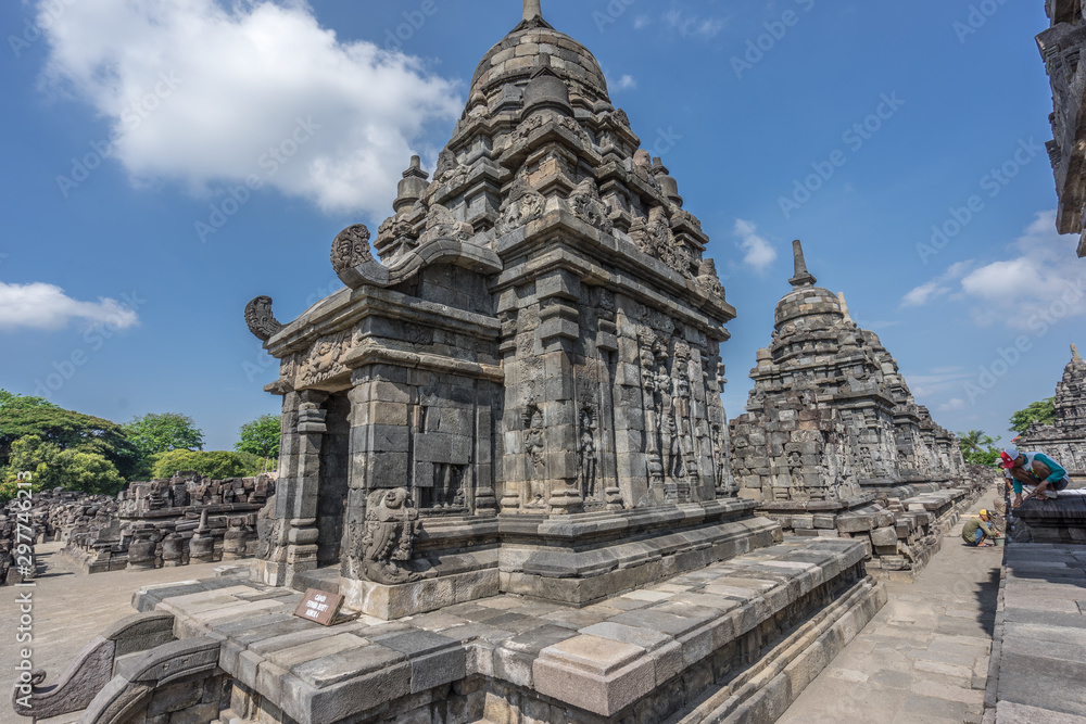 Candi Plaosan temple complex, Buddhist temple located in Bugisan village, Prambanan district, Klaten Regency, Central Java, Indonesia Candi Plaosan temple complex, Buddhist temple located in Bugisan village, Prambanan district, Klaten Regency, Central Java, Indonesia