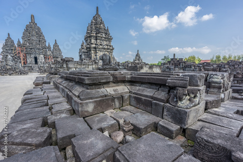 Candi Plaosan temple complex, Buddhist temple located in Bugisan village, Prambanan district, Klaten Regency, Central Java, Indonesia photo