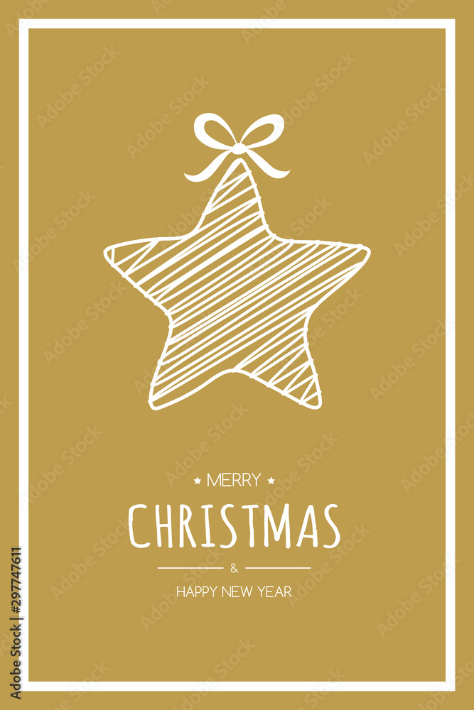 Beautiful Christmas star with greetings. Xmas ornament. Vector Beautiful Christmas star with greetings. Xmas ornament. Vector