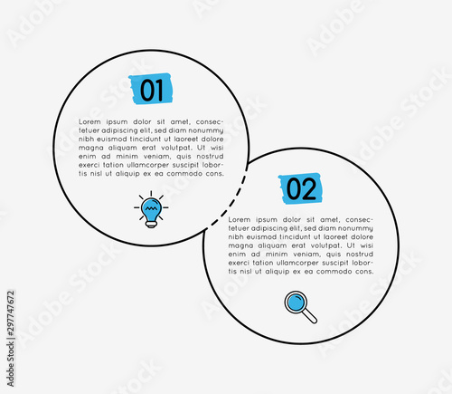 Infographic layout with 2 options. Vector