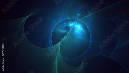 Fractal 3D rendering abstract light surreal background © BetiBup33
