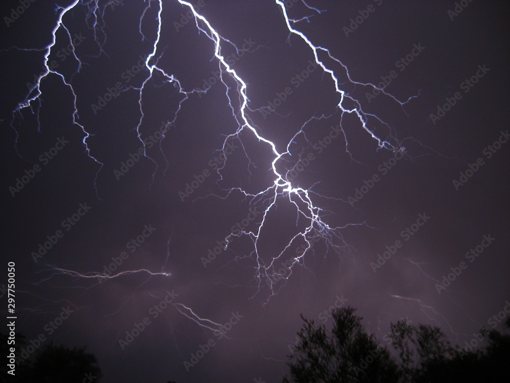 Lightning fills the night sky in Vryheid, South Africa. Lightning fills the night sky in Vryheid, South Africa.