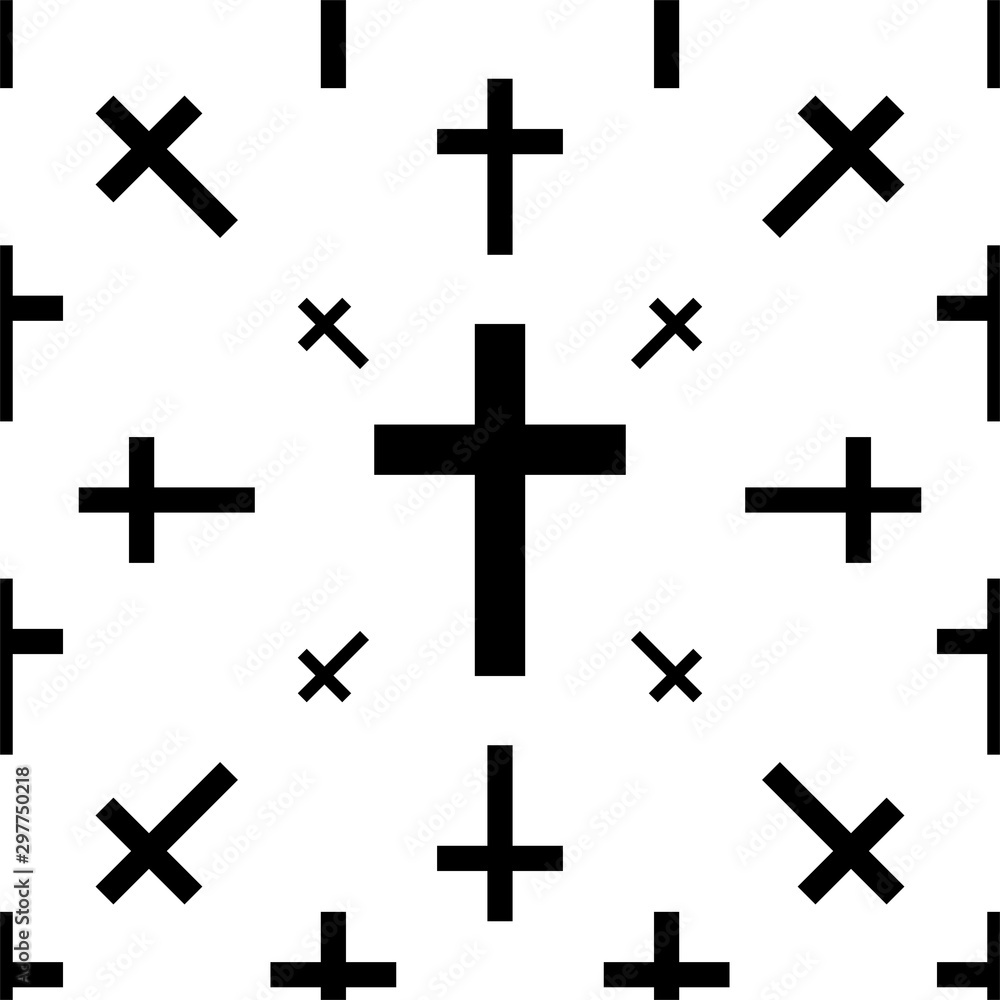 Christian Cross Seamless Pattern
