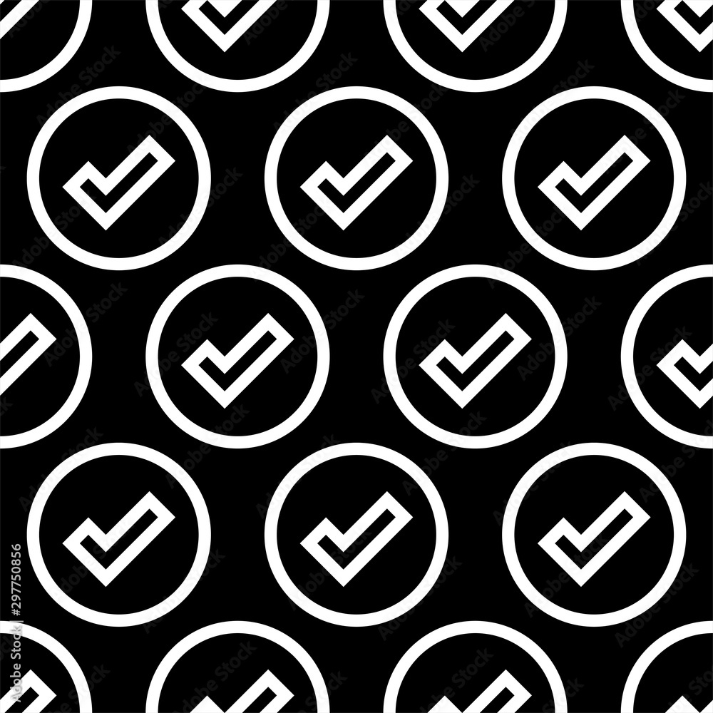Check Mark Icon Seamless Pattern Check Mark Icon Seamless Pattern