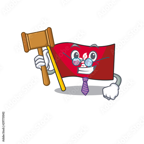 Judge flag hongkong on the with mascot