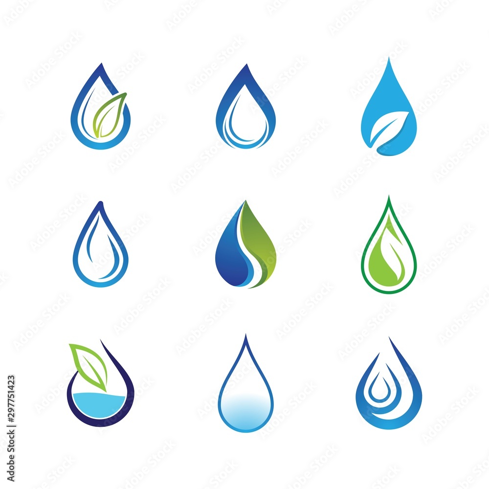 Water drop vector icon - obrazy, fototapety, plakaty 