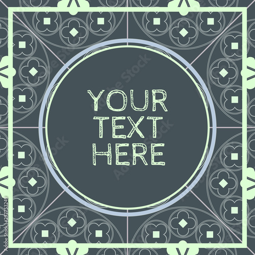 Photography Floral Medieval Pattern Background Invite Template