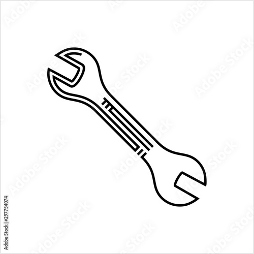 Open End Wrench Icon, Spanner