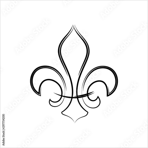 Fleur De Lis, Fleur-De-Lys Or Flower-De-Luce, The Decorative Stylized Lily
