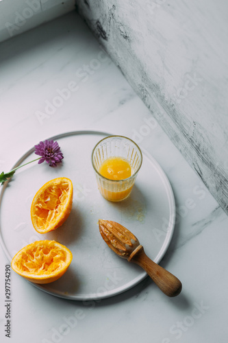 Fresh Orange Juice Squeezed In glass