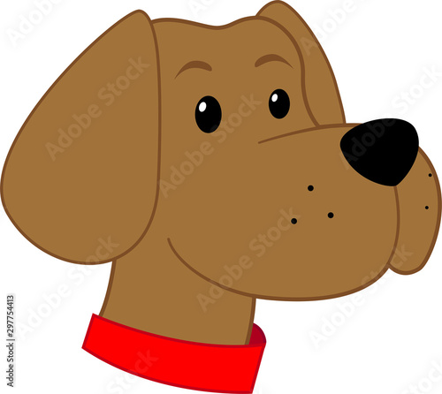 Muso cane felice cartoon