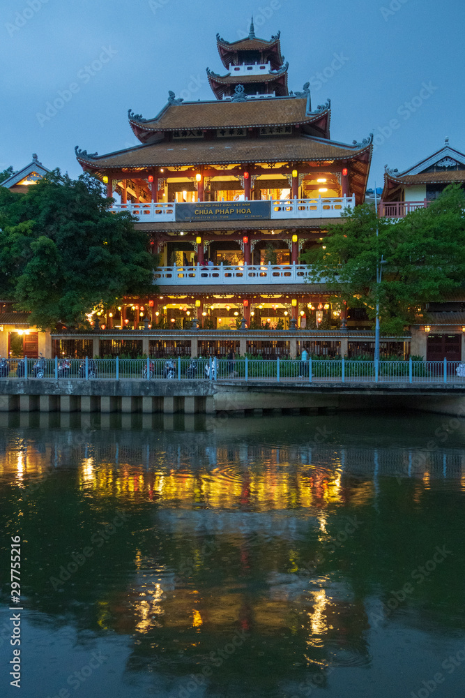 Naklejka premium Phap Hoa Pagoda in Ho Chi Minh City, Vietnam