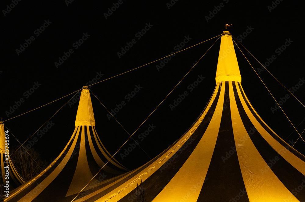 Circus tent in the night