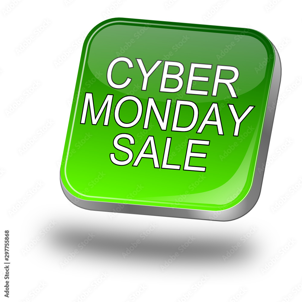 Cyber Monday Sale button - 3D illustration Cyber Monday Sale button - 3D illustration