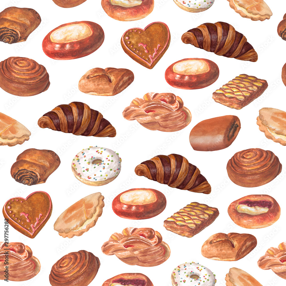 Bright seamless pattern from confectionery on a white background. Bright seamless pattern from confectionery on a white background.
