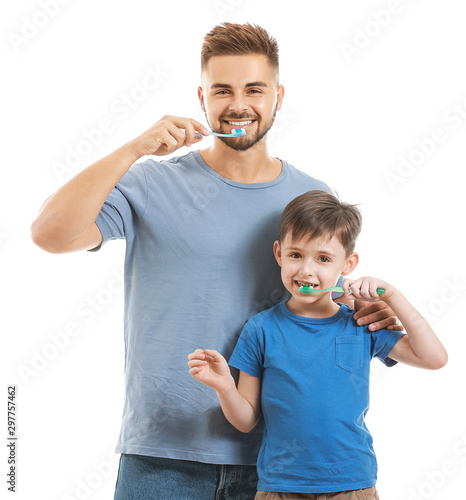 Portrait of father and his ...