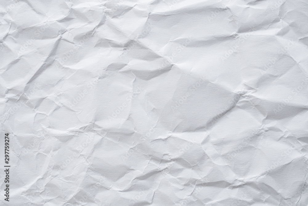 Obraz premium Abstract white crumpled paper texture background
