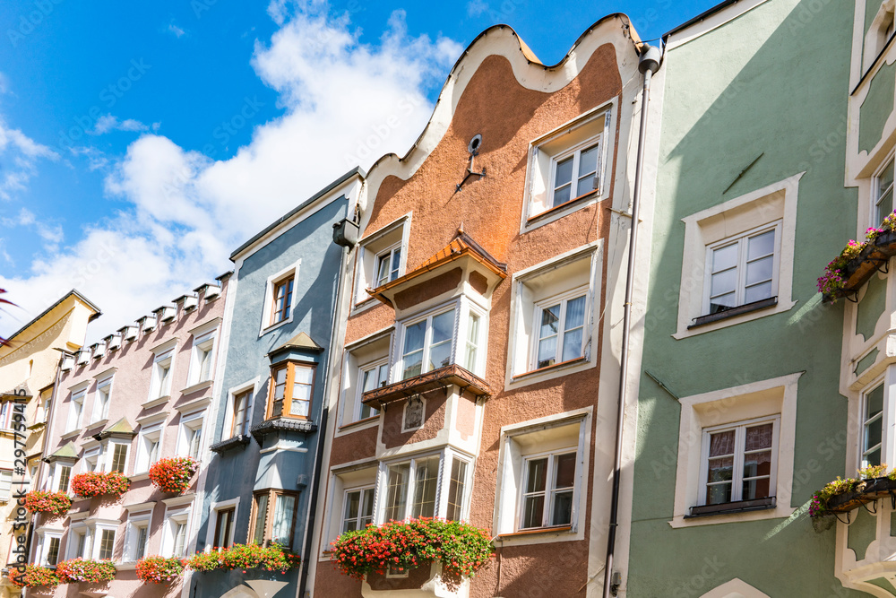 Fototapeta premium Colorful houses in Vipiteno (or Sterzing), Italy