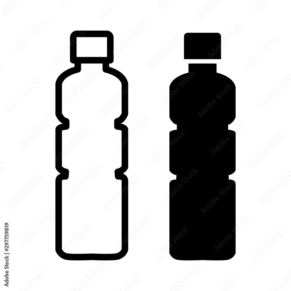 Bottle icon vector design template flat style Bottle icon vector design template flat style