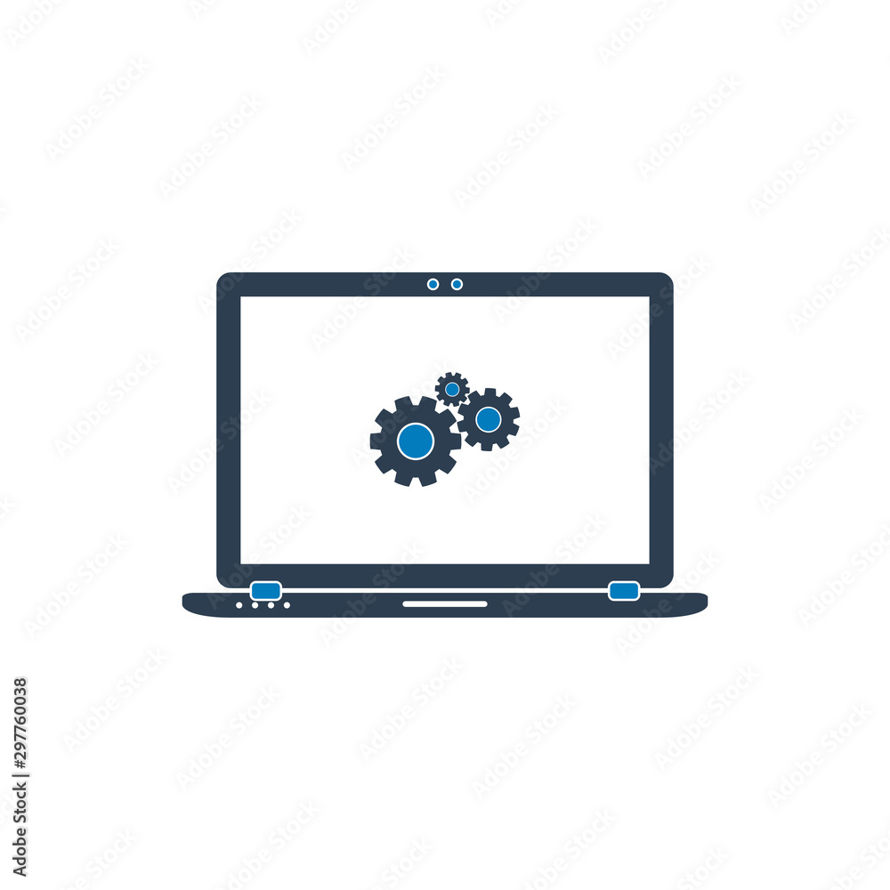Computer Settings Icon. Flat style vector EPS. Computer Settings Icon. Flat style vector EPS.