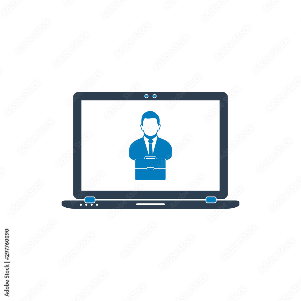 Online Business Help Icon. Flat style vector EPS. Online Business Help Icon. Flat style vector EPS.