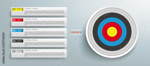 Classic Target 5 Tabs Infographic Banner