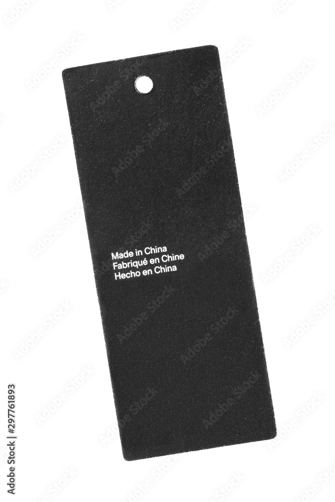 Clothes label isolated Clothes label isolated