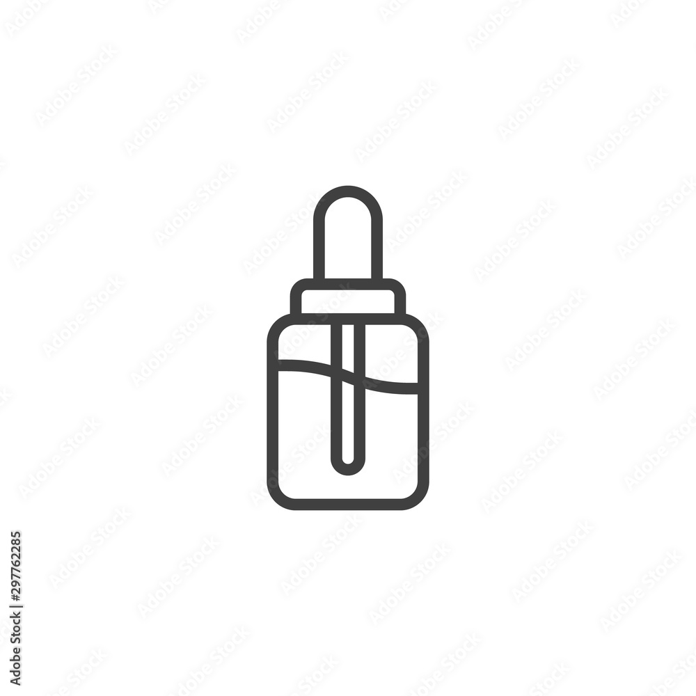 Eye Drop Bottle line icon. linear style sign for mobile concept and web design. Nasal spray outline vector icon. Symbol, logo illustration. Vector graphics Eye Drop Bottle line icon. linear style sign for mobile concept and web design. Nasal spray outline vector icon. Symbol, logo illustration. Vector graphics