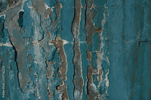 old wall plaster paint turquoise, 3d backgrounds