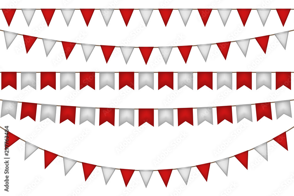 Obraz premium Flag garland for festival.