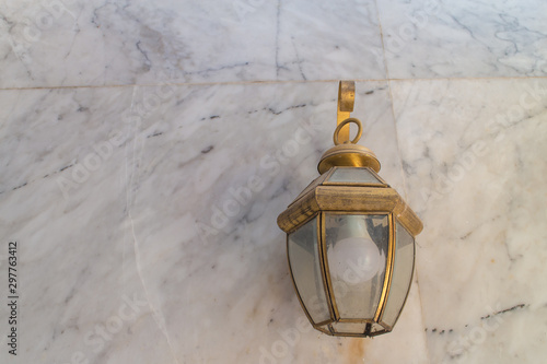 Wallpaper Mural electrical lantern with marble wall background Torontodigital.ca